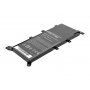 Asus F555UA akkumulátorok Mitsu 4900 mAh (36 Wh), 4 cikkek Li-polymer 7.4V (7.6V)