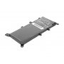 Asus K555UJ akkumulátorok 4900 mAh (36 Wh), 4 cikkek Li-polymer 7.4V (7.6V)